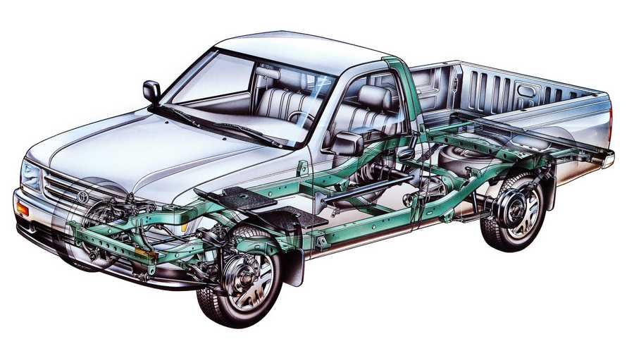 Toyota T100 1994 cutaway A4 Photo Print