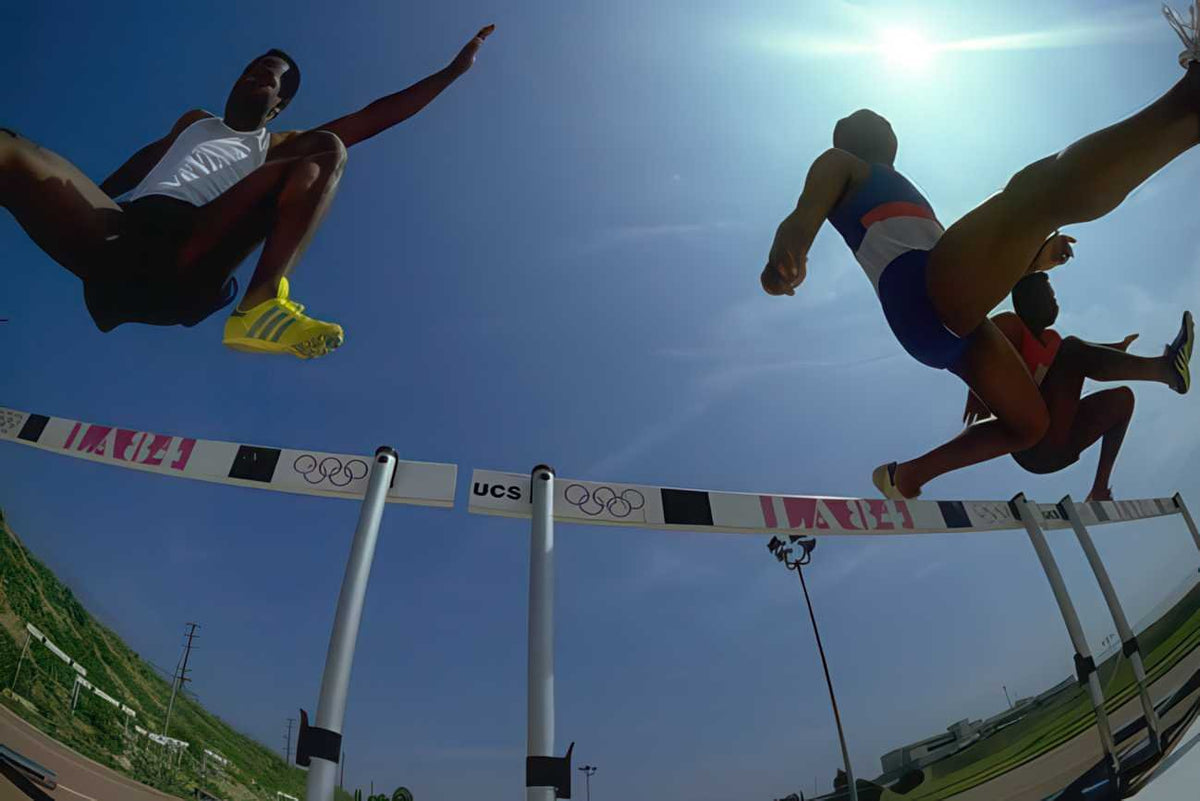 Track Jump Hurdle A4 Photo Print