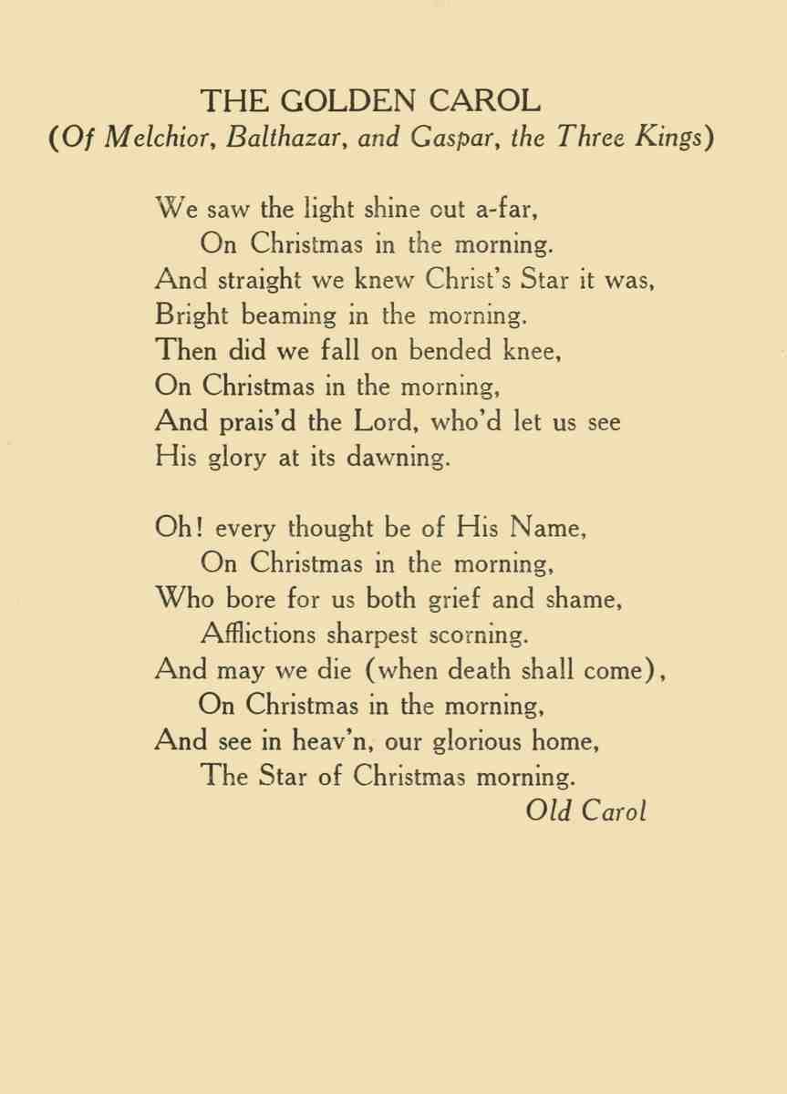 Traditional Christmas in Poetry 1922 The Golden Carol A4 Photo Print