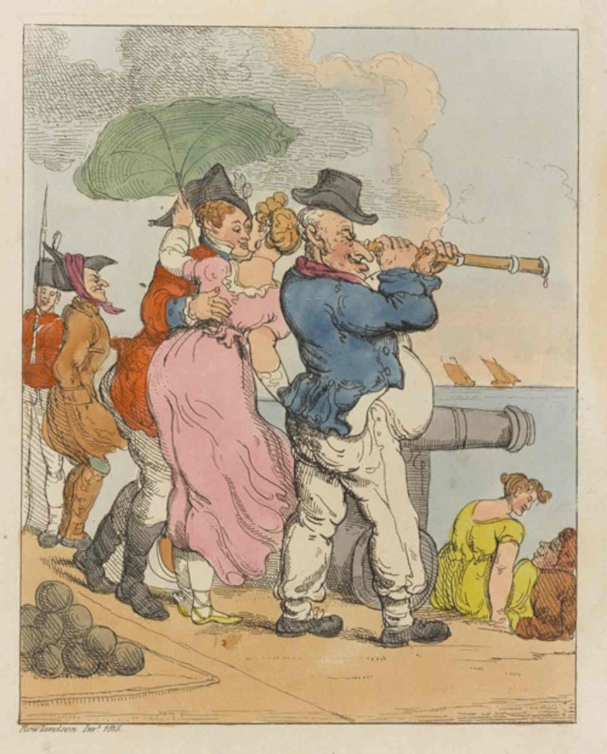 Trafalgar Battle 1805 GB Cartoon Vintage Retro Advert Poster