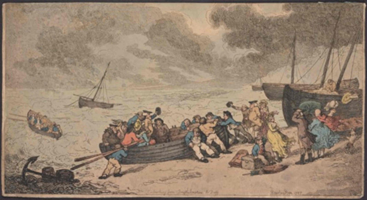 Trafalgar Battle Boats GB Cartoon Vintage Retro Advert Poster