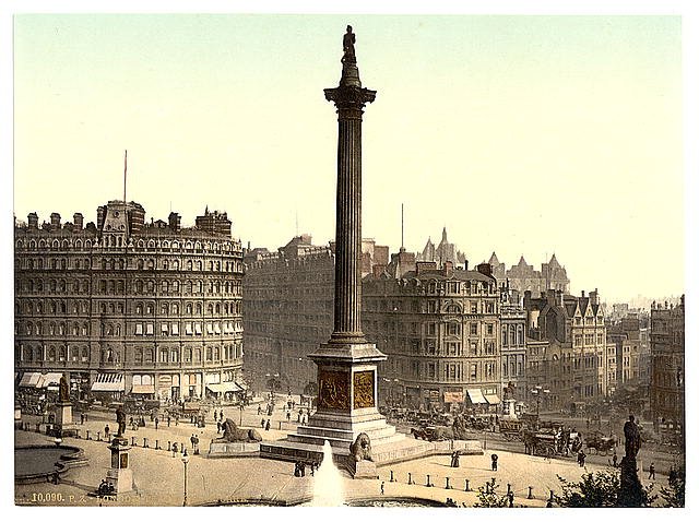 Trafalgar Square London Vintage A4 Photo Print