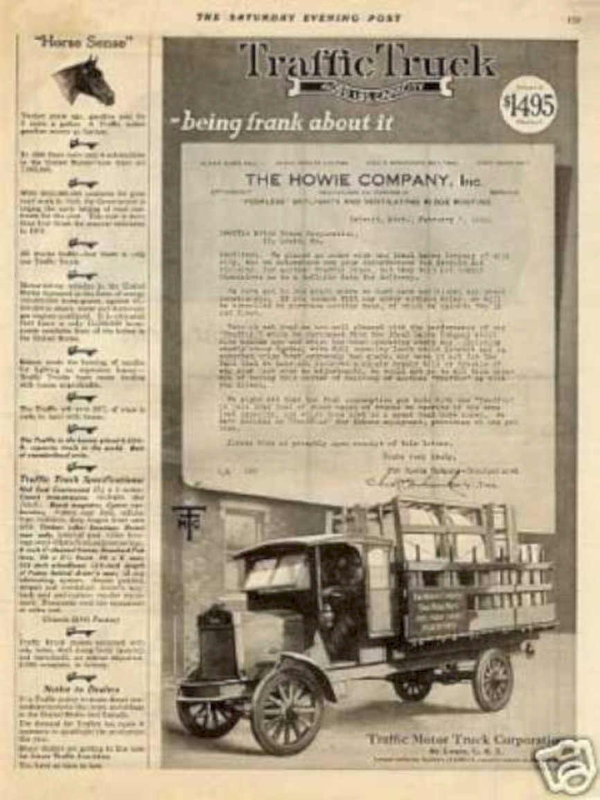 Traffic Truck Howie Vintage Retro Advert Ads A4 Photo Print