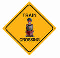 Train Crossing Warning Vintage Retro Advert Ads A4 Photo Print