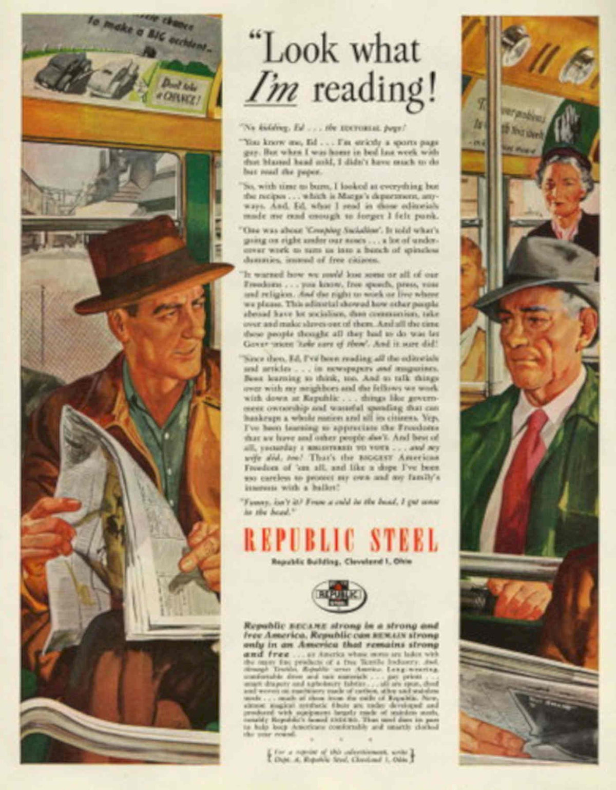 Train Newspaper Steel 1950s Vintage Retro Advert Poster