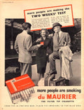 Train Station Cigarette 1950s Vintage Retro Advert Poster