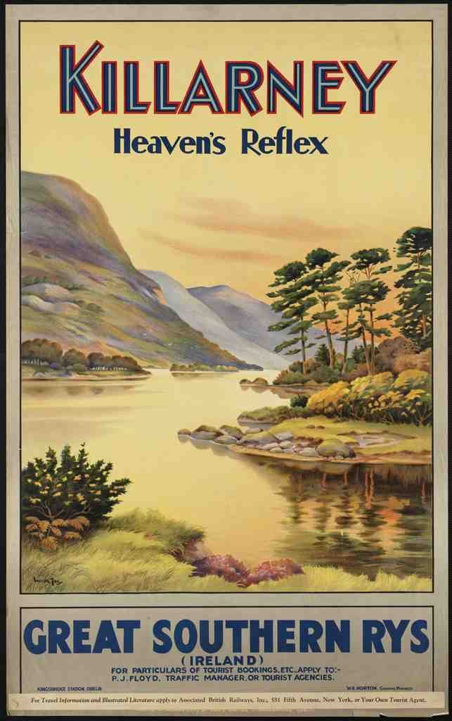 Train UK Ireland Travel U8 Vintage Advert A4 Photo Print