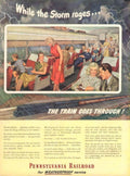 Train Weather Service 1950s Vintage Retro Advert Poster