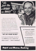 Train Woman Arrow 2 Vintage Retro Advert Ads A4 Photo Print