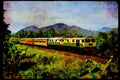 Trains 391003 Indonesia, ISRy Diesel 30125 With Train, 1974 A4 Limited Edition Watercolour Print