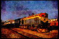 Trains 391004 Israel, Ry EMD G12 122 With Train 1993 A4 Limited Edition Watercolour Print