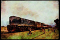 Trains 391006 Jamaica, GE 121 With Local Mixed Train, 1981 A4 Limited Edition Watercolour Print