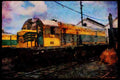 Trains 391012 Philippines, PNR GE Road Unit 915, 1988 A4 Limited Edition Watercolour Print