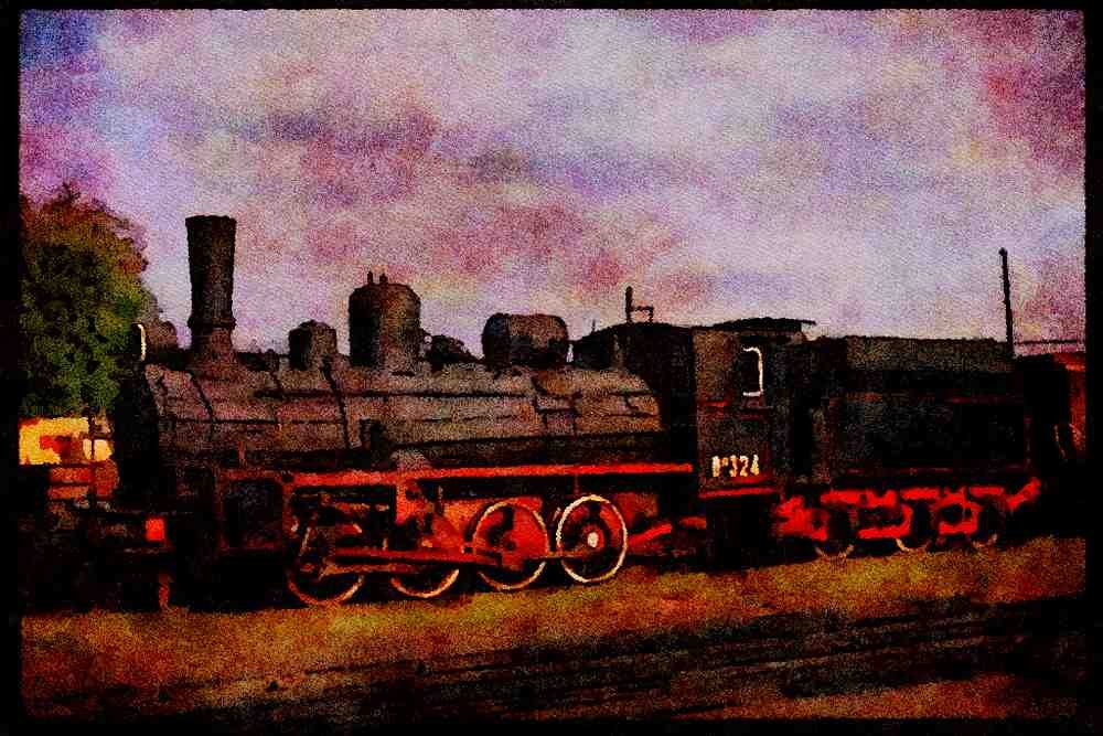 Trains 391015 Russia, Ry 0 8 0 324 Early Design 1993 A4 Limited Edition Watercolour Print