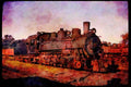 Trains 391028 Guatemala, FEGUA 2 8 2 154, 1971 A4 Limited Edition Watercolour Print