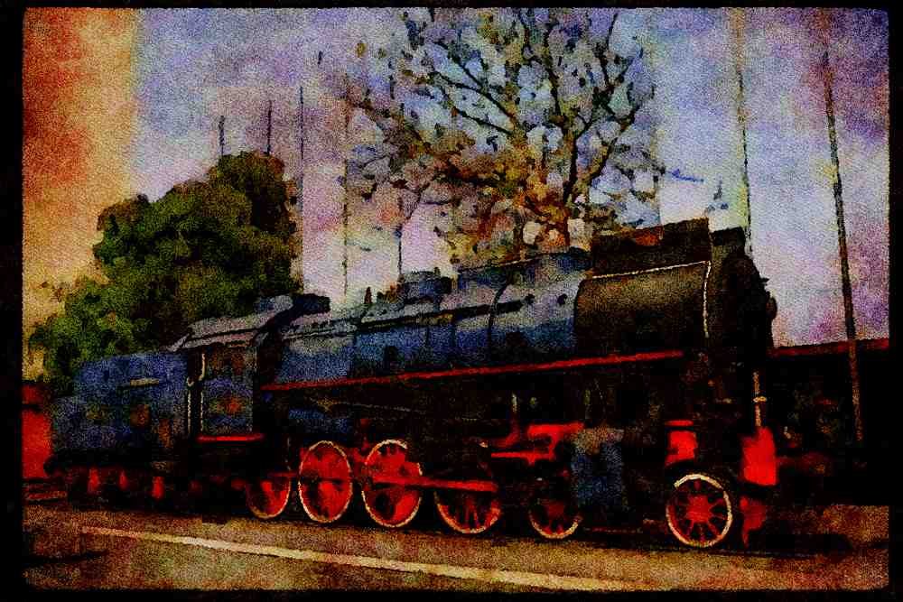 Trains 391065 Yugoslavia, JZ 4 8 0 11 022, 1992 A4 Limited Edition Watercolour Print