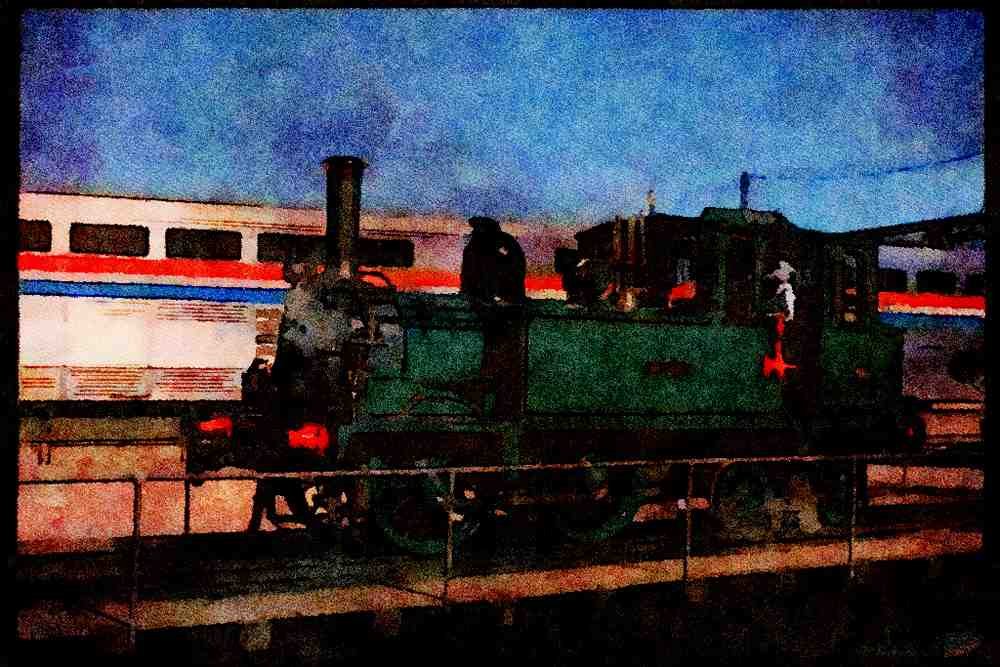 Trains 391087 British Rys 0 4 4 T _Dunrobin_ A4 Limited Edition Watercolour Print