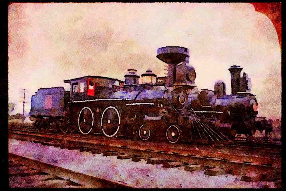 Trains 391091 Canada, Canadian National Ry 4 4 0 40 Built In 1800's A4 Limited Edition Watercolour Print