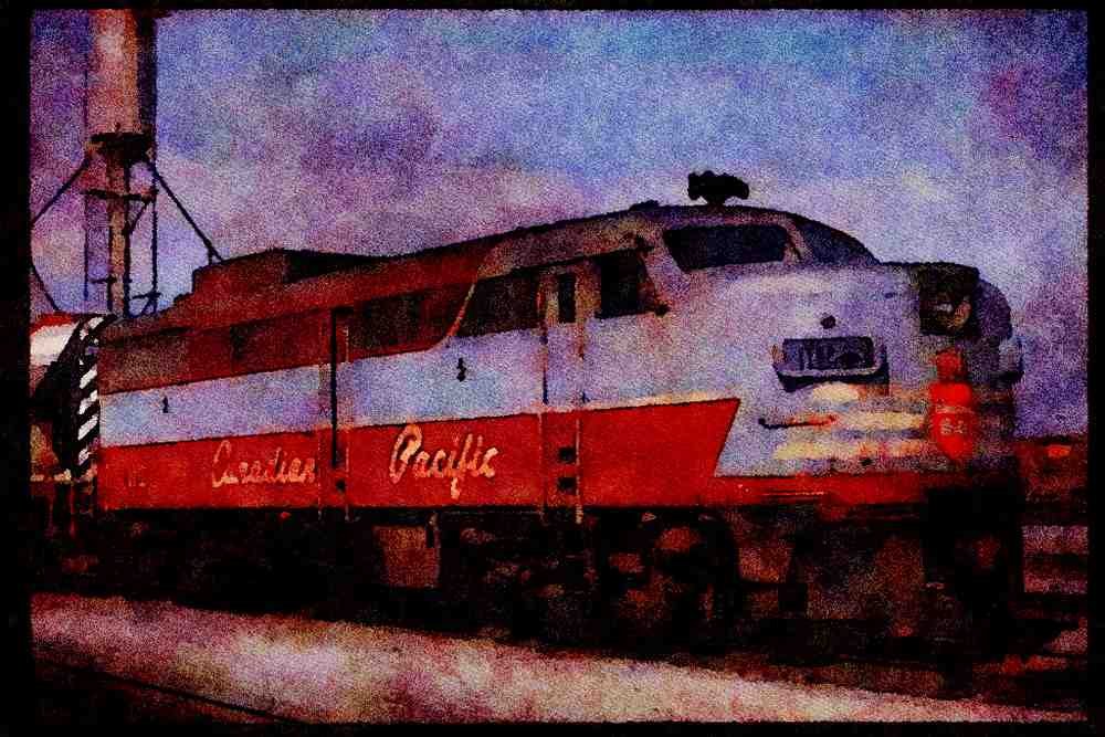 Trains 391095 Canada, Canadian Pacific FA 1 4025, 1969 A4 Limited Edition Watercolour Print