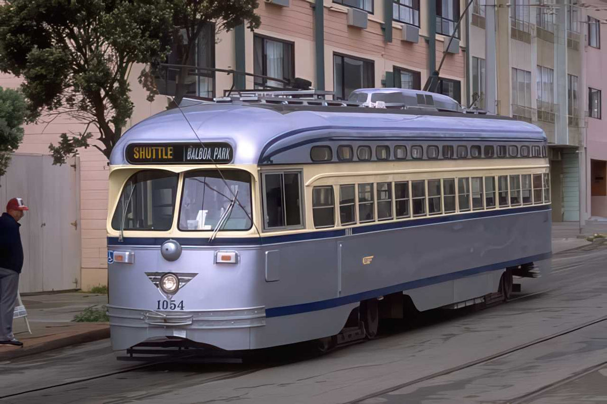 Trains Muni Shuttle Balboa A4 Photo Print