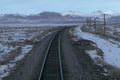 Trains Railroad Snow Desert A4 Photo Print