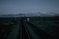 Trains Railroad Tracks Mountains A4 Photo Print