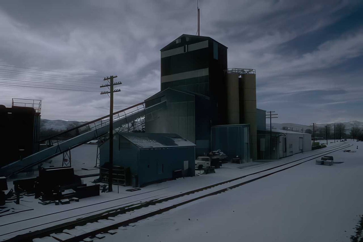 Trains Snowfall Mine Shaft A4 Photo Print