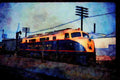 Trains USA 351003 CNJ Baldwin Double Cab 2001, 1940's A4 Limited Edition Watercolour Print