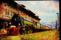 Trains USA 351017 L&N 4 6 2 With _Flying Scotsman_ A4 Limited Edition Watercolour Print