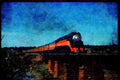 Trains USA 351037 SP _Daylight_ Train, Led By 4 8 4 4449 A4 Limited Edition Watercolour Print