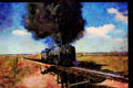 Trains USA 351044 UP 4 8 4 8444, 1968 A4 Limited Edition Watercolour Print