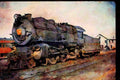 Trains USA 351054 PRR 4 4 2 Atlantic Class E6s 460, In Commuter Service, 1954 A4 Limited Edition Watercolour Print