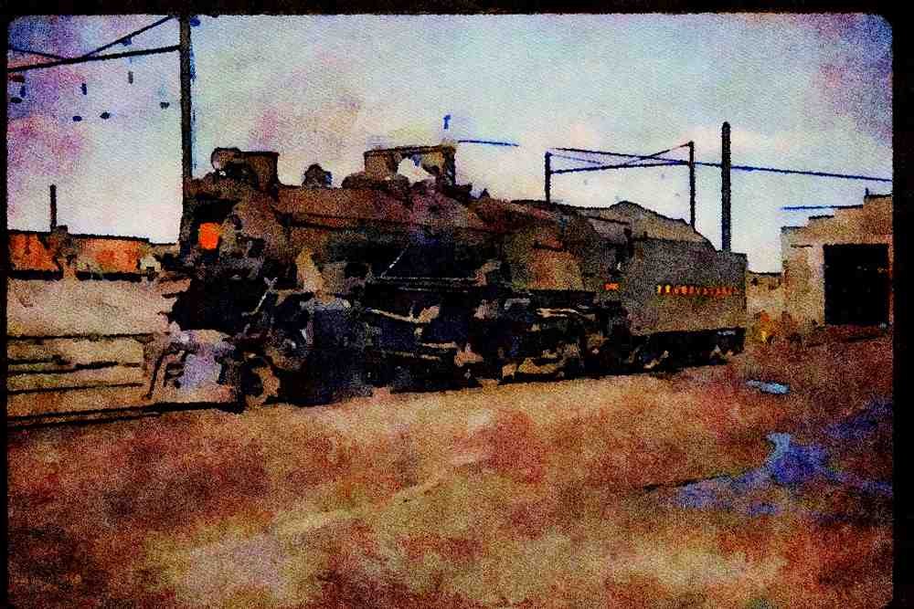 Trains USA 351055 PRR Electric Class GG1 4859, 1934 A4 Limited Edition Watercolour Print