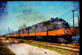 Trains USA 351080 IC EMD E 6A 400, 1971 A4 Limited Edition Watercolour Print