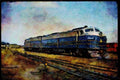 Trains USA 351091 BO EMD E 8A With A Set 1451, 1961 A4 Limited Edition Watercolour Print