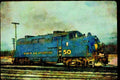 Trains USA 351092 BAR BL 2 A4 Limited Edition Watercolour Print