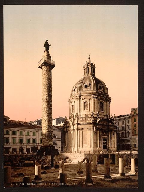 Trajans Pillar Rome Vintage A4 Photo Print
