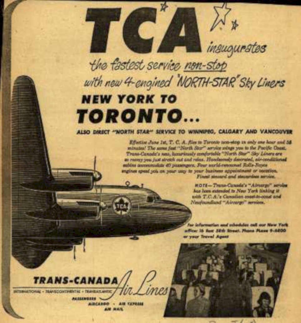Trans Canada Sky Vintage Retro Advert Ads A4 Photo Print