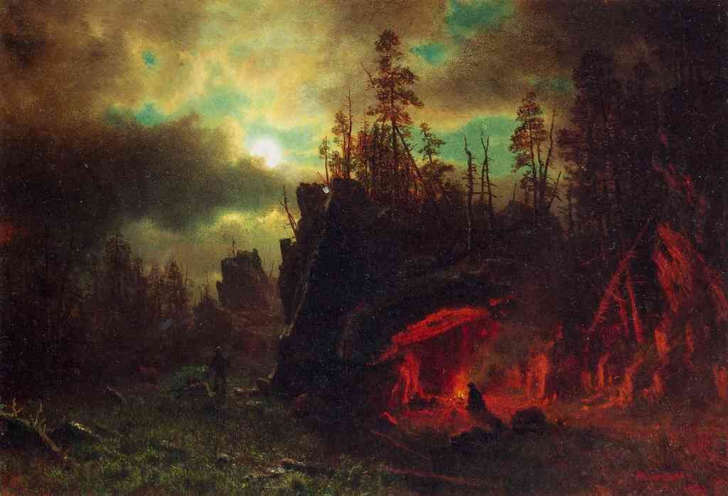 Trapper S Camp Bierstadt A4 Photo Print