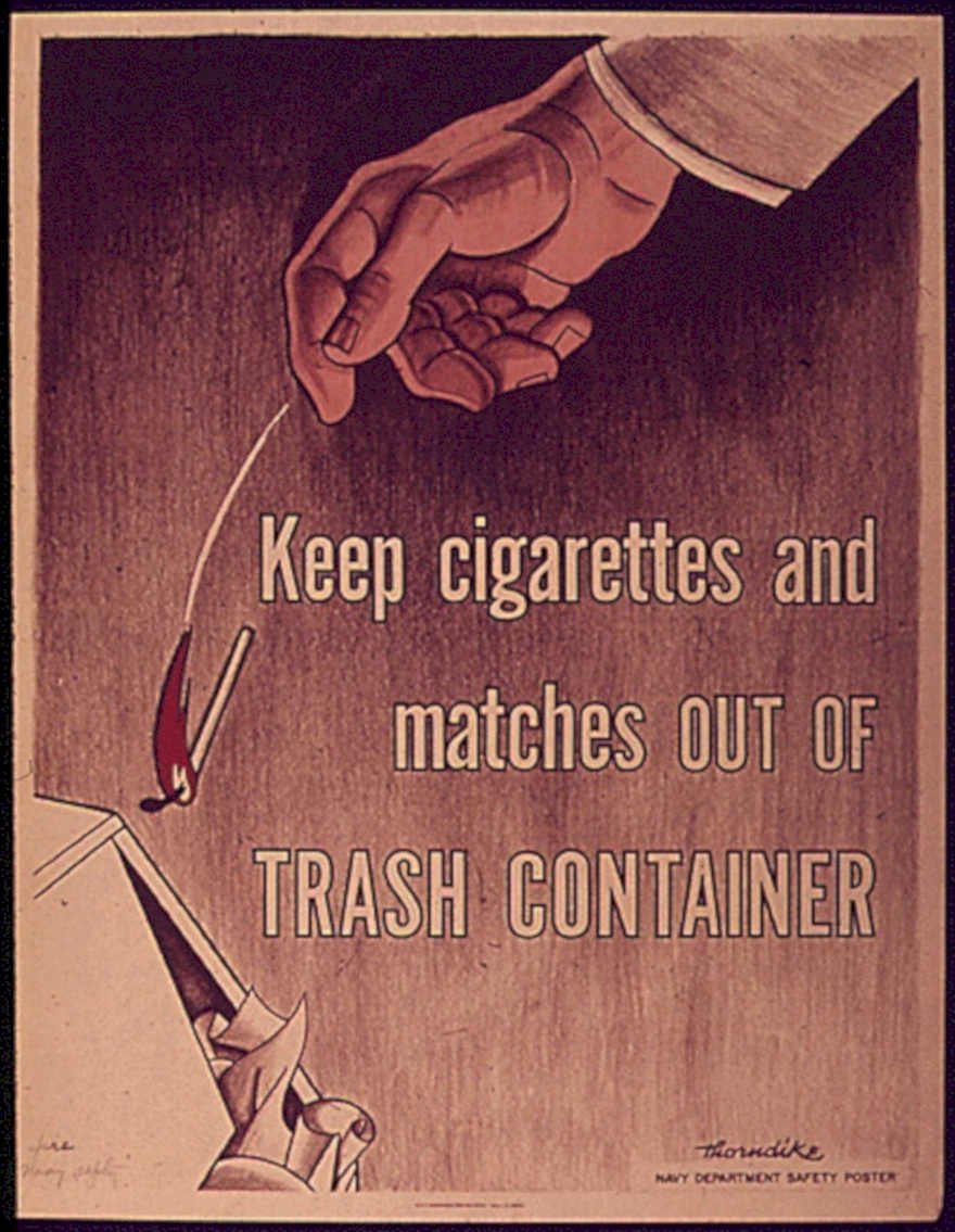 Trash Container Cigarettes Vintage Retro Advert Poster A4 Photo Print