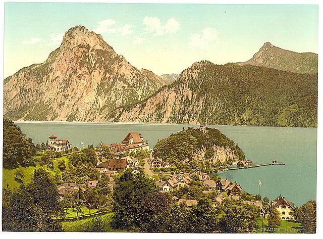 Traunkirchen Upper Austria Vintage A4 Photo Print