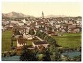 Traunstein general view Upper Bavaria Vintage A4 Photo Print