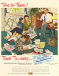 Travel Family Trip 1950s Vintage Retro Advert Poster
