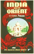 Travel Poster Pan American Am Airways Clipper India Orient A4 12X8 Aluminium A4 Photo Print