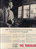 Traveler Life Insurance Vintage Retro Advert Ads A4 Photo Print