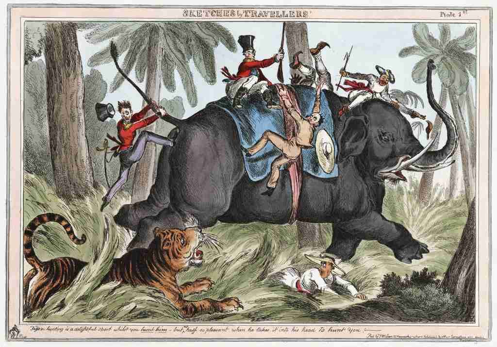 Travellers 1829 Cartoon Joke 001 Vintage A4 Photo Print