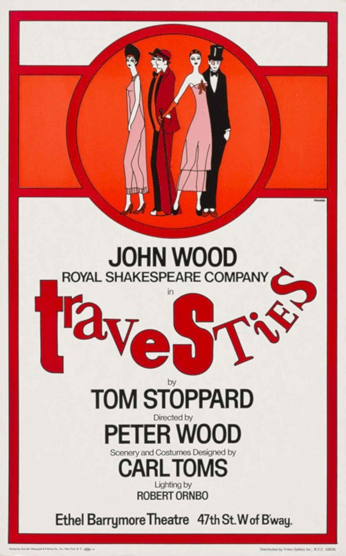 Travesties Rsc WoodThearte Vintage Retro Advert Poster