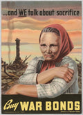 Treasury Woman Crosses American World War II Advert Poster