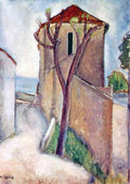 Tree and House by Modigliani A4 Photo Print