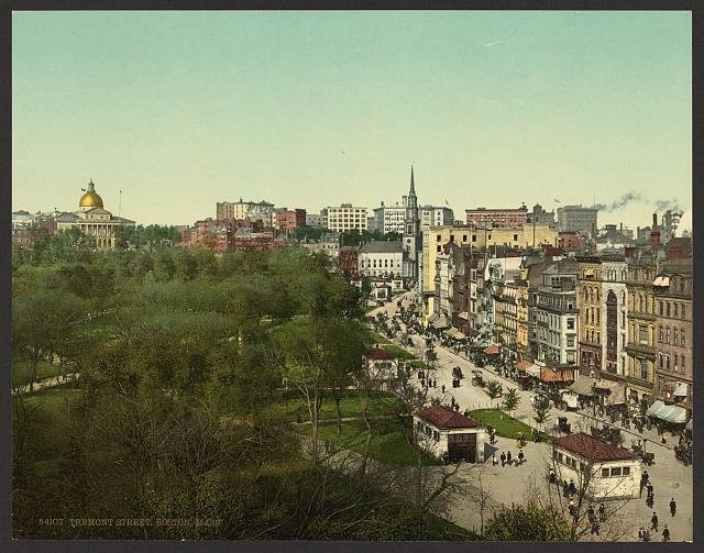 Tremont Street Boston Mass Vintage A4 Photo Print